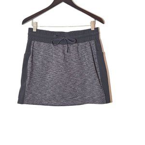 Athleta Women's Excursion Hybrid Tennis Skort Skirt Sz S Heathered Gray Black